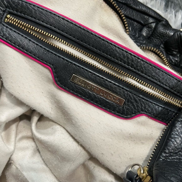 Elliott Lucca Black Studded Oversized Purse EUC - Picture 5 of 7